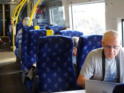 In ScotRail train with free wifi