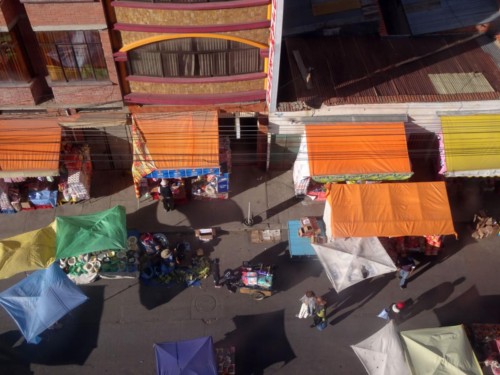 Fiera 16 de Julio market from above