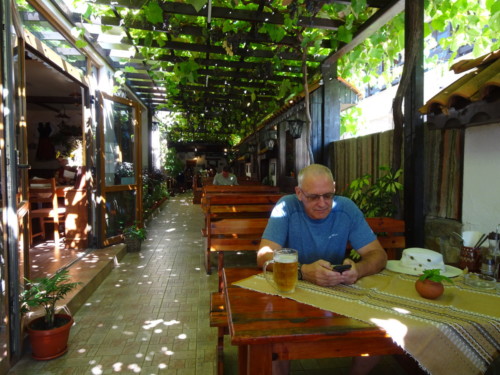 Nesebar - under the vines 