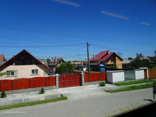 Railway through a village