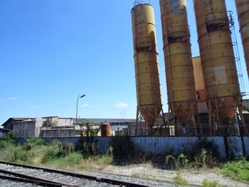 Industrial area outside Vidin, Bulgaria
